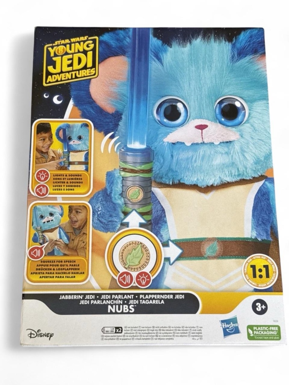 Star Wars Young Jedi Adventures Jabberin’ Jedi Nubs Plush w/ Lightsaber & Sounds